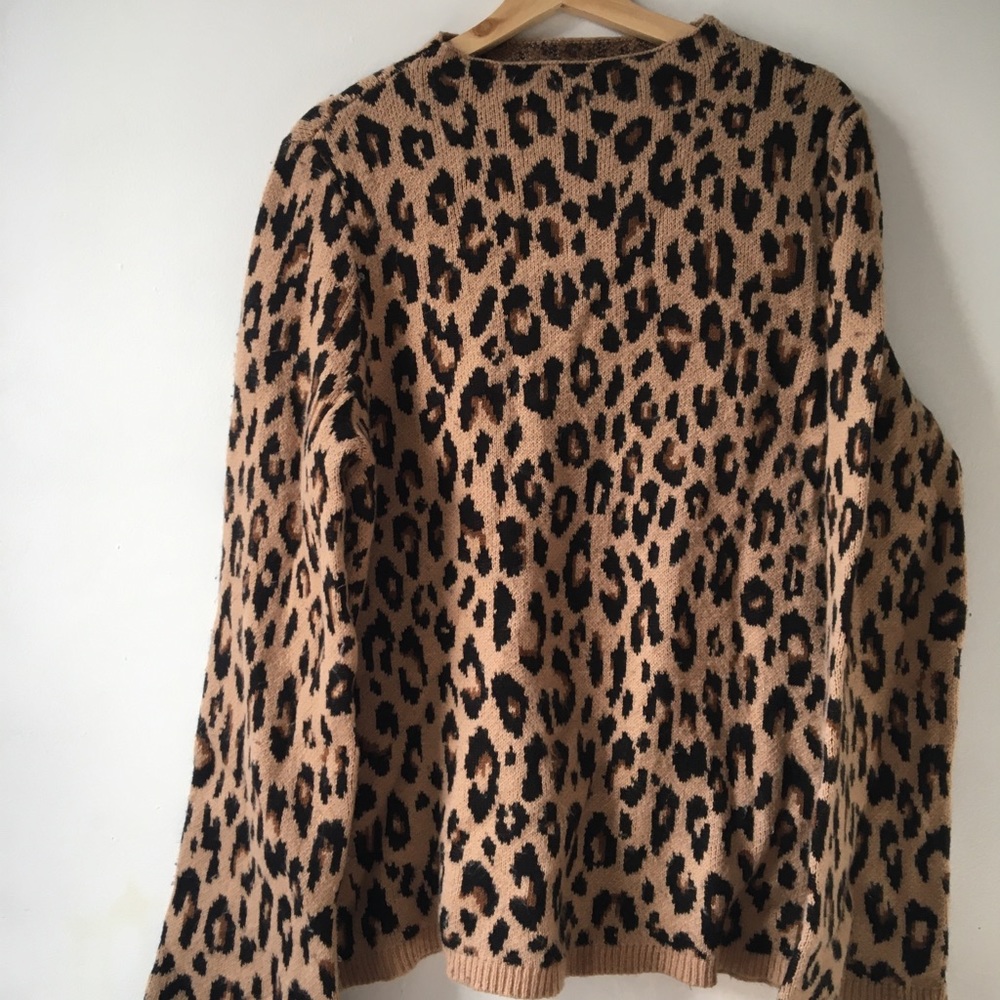Leopard Mockneck sweater, Ann Taylor